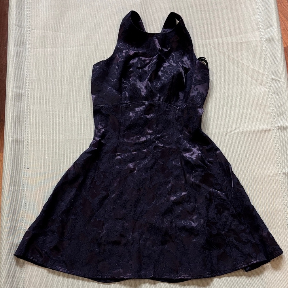 Roberta sz 3/4 deep purple and navy  Sleeveless mini Dress